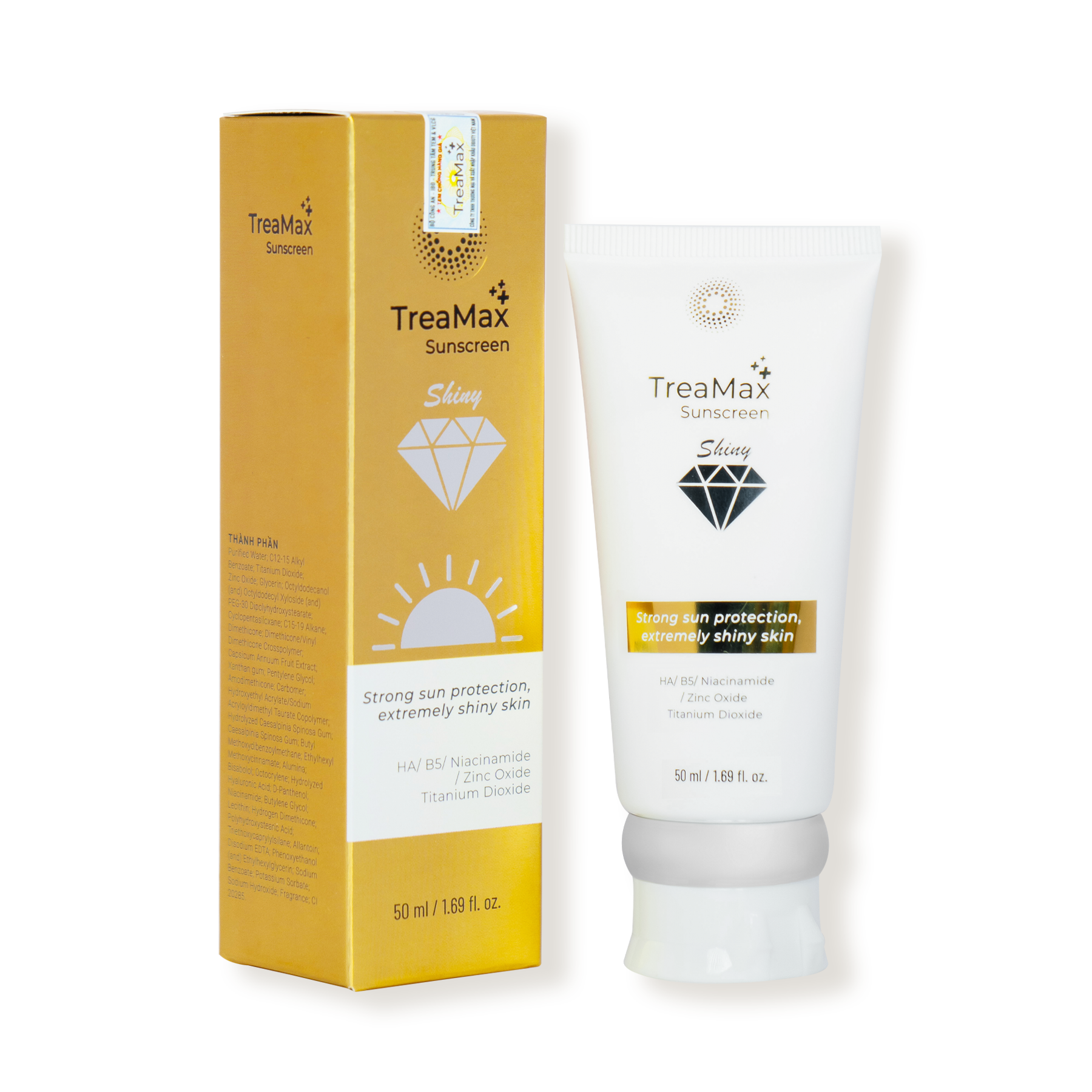 Kem Chống Nắng Căng Bóng TreaMax Sunscreen Shiny